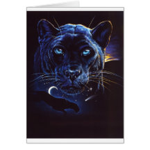 Midnight Leopard Portrait Card