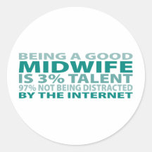 Midwife 3% Talent Round Sticker