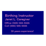 Midwife business card