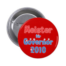 Mike Meister for Governor 2010 Star Design Pinback Button