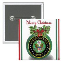 Military Army Christmas Button