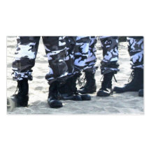 Military boots business cards
