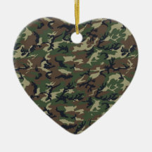 Military Camouflage Woodland Ornaments