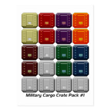 Military Cargo Crate Pack #1 Postcards
