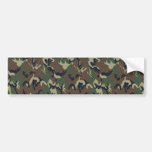 Military Forest Camouflage Background Bumper Stickers