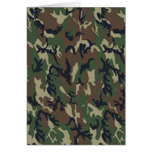 Military Forest Camouflage Background Greeting Cards