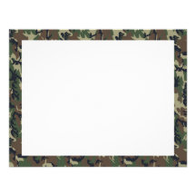 Military Forest Camouflage Background Personalized Invites