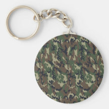 Military Forest Camouflage Background Keychains