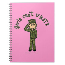 Military Girl - Light Note Books