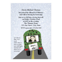 Military Going Away Party Personalized Invite