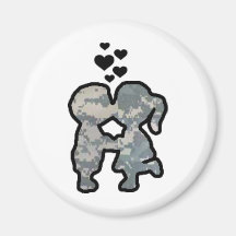 Military Kisses Refrigerator Magnets
