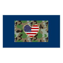 Military Love Business Card Template