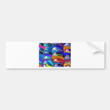 Military Peaked Caps / Hats, Artistic Pattern Bumper Sticker