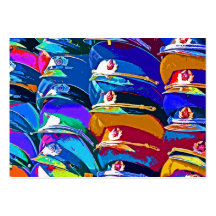 Military Peaked Caps / Hats, Artistic Pattern Business Cards