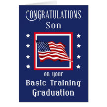 Military Son Basic Training Graduation Card
