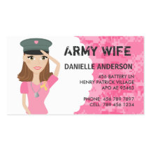 Military Spouse Calling Card Business Cards