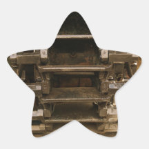military tank wheel star stickers