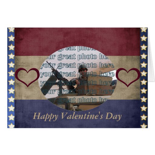 Military Valentine Photo Frame Card