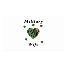 Military Wife Love Business Card Templates