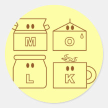 Milk Brown Stickers
