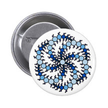 Milk Hill Blue Crop Circle Button