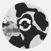 Milk Spill Round Sticker