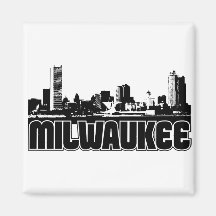Milwaukee Skyline Refrigerator Magnets