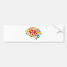 Mind Gears Turning Bumper Stickers