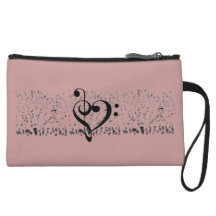 mini clutch with musical notes wristlets