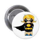 Mini Evil Girl Hero Pinback Buttons