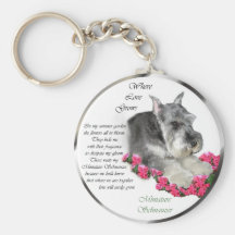 Miniature Schnauzer Art Gifts Keychains