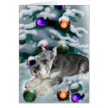 Miniature Schnauzer Christmas Gifts Card