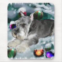 Miniature Schnauzer Christmas Gifts Mousepads