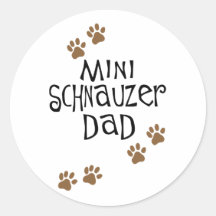 Miniature Schnauzer Dad Stickers