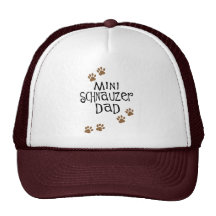 Miniature Schnauzer Dad Trucker Hats