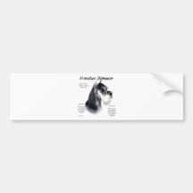 Miniature Schnauzer History Design Bumper Sticker