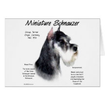 Miniature Schnauzer History Design Greeting Cards