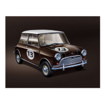 MiniCooper S brown Post Cards