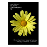 Minimal Flowers - Yellow Daisy - Black Business Card Templates