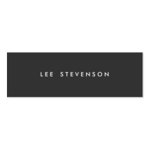 Minimalistic Black  Mini Business Card