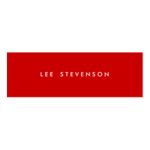 Minimalistic Red Mini Business Card