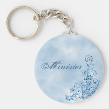 Minister Keychain: Sky Blue Elegance