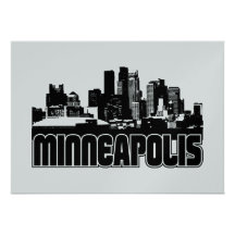 Minneapolis Skyline Custom Invitations