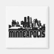 Minneapolis Skyline Fridge Magnets