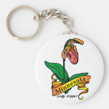 Minnesota Lady Slipper Keychain