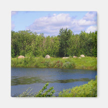 Minnesota lake rock family from Rockville MN Magnet