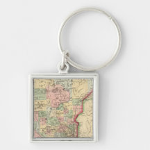Minnesota Map by Mitchell Key Chains