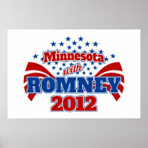 Minnesota with Romney 2012 Poster