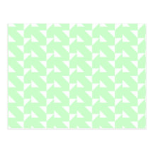 Mint Green Geometric Abstract Pattern. Postcards