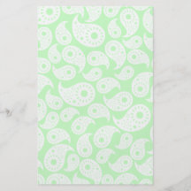 Mint Green Paisley. Flyer Design